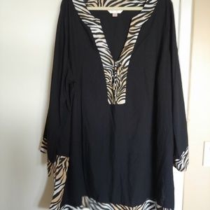 CACIQUE ZEBRA TRIMMED LOUNGER -  26/28 NWOT